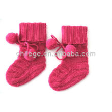 chaussettes tricotées en cachemire pur bébé de haute qualité